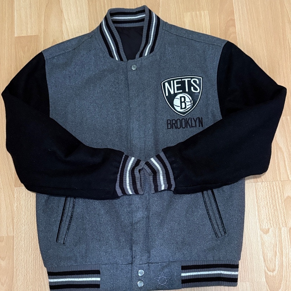 Nets Varsity Jacket with Embroidered Logo